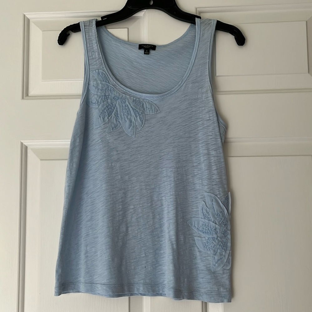 Talbots Light Blue Tank with Beads
